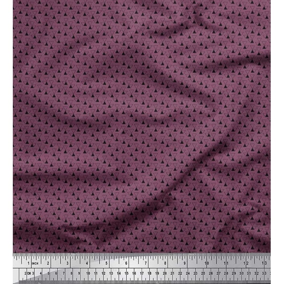 Soimoi Cotton Duck Fabric Triangle Shirting Fabric Prints by Yard 42 Inch Wide
