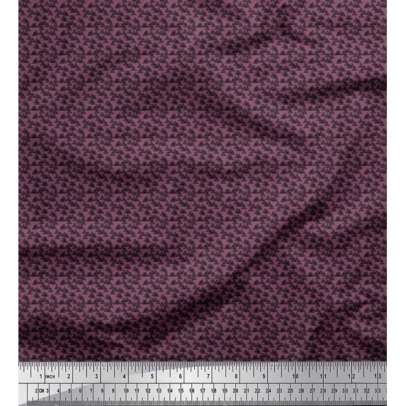 Soimoi Cotton Duck Fabric Triangle Shirting Printed Craft Fabric by The Yard 42 Inch Wide