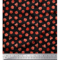 Soimoi Cotton Duck Fabric Tulip Floral Print Fabric by Yard 42 Inch Wide