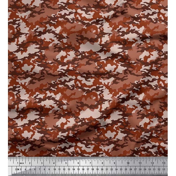 Soimoi Cotton Duck Fabric Two Tone Camouflage Printed Fabric 1 Yard 56 Inch Wide