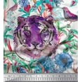 thumbnail image 1 of Soimoi Cotton Duck Fabric floral,bird & tiger face Animal Decor Fabric Printed Yard 42 Inch Wide, 1 of 1