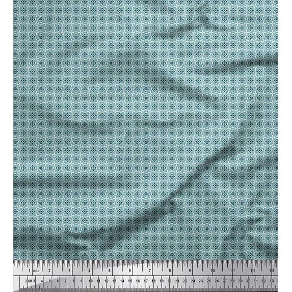 Soimoi Cotton Jersey Fabric Arrow & Circle Shirting Decor Fabric Printed Yard 58 Inch Wide