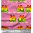 thumbnail image 1 of Soimoi Cotton Jersey Fabric Branch & Colorful Parrot Bird Print Fabric by The Yard 58 Inch Wide, 1 of 3