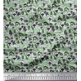 thumbnail image 1 of Soimoi Cotton Jersey Fabric Brick Wall & Floral Shirting Print Fabric by The Yard 58 Inch Wide, 1 of 1