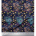 thumbnail image 1 of Soimoi Cotton Jersey Fabric Butterfly,Daisy & Sunflower Floral Print Fabric by Yard 58 Inch Wide, 1 of 1