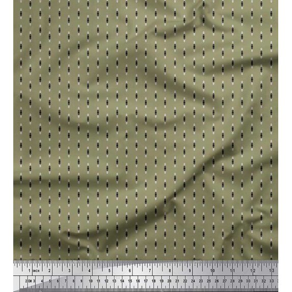 Soimoi Cotton Jersey Fabric Diamond & Triangle Shirting Print Fabric by The Yard 58 Inch Wide