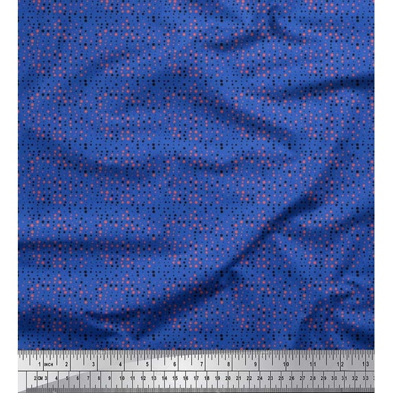 Soimoi Cotton Jersey Fabric Dots Shirting Decor Fabric Printed Yard 58 Inch Wide