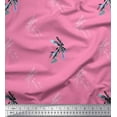 thumbnail image 1 of Soimoi Cotton Jersey Fabric Dragonfly & Texture Printed Craft Fabric by the Yard 58 Inch Wide, 1 of 1