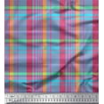thumbnail image 1 of Soimoi Cotton Jersey Fabric Gingham Check Print Fabric by The Yard 58 Inch Wide, 1 of 3