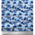 thumbnail image 1 of Soimoi Cotton Jersey Fabric Leaves & Crocodile Kids Print Sewing Fabric Yard 58 Inch Wide, 1 of 1
