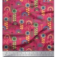 thumbnail image 1 of Soimoi Cotton Jersey Fabric Leaves & Floral Clip Art Fabric Prints by Yard 58 Inch Wide, 1 of 3