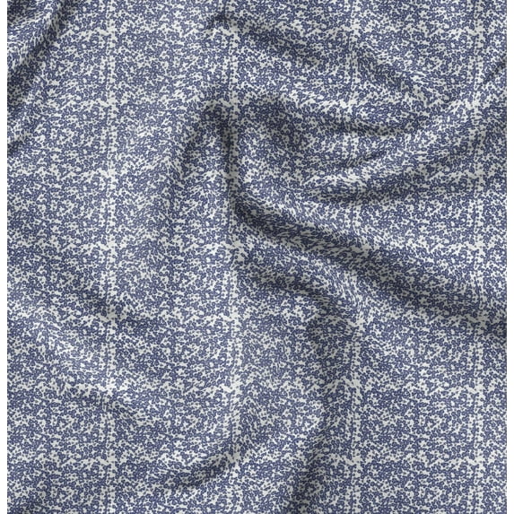 Soimoi Cotton Poplin Blue Fabric By the Yard - 42 Inch Wide - Florals, Leaves Print Fabric - Elegant & Beautiful Patterns for Fashion and Home Decor Printed Fabric