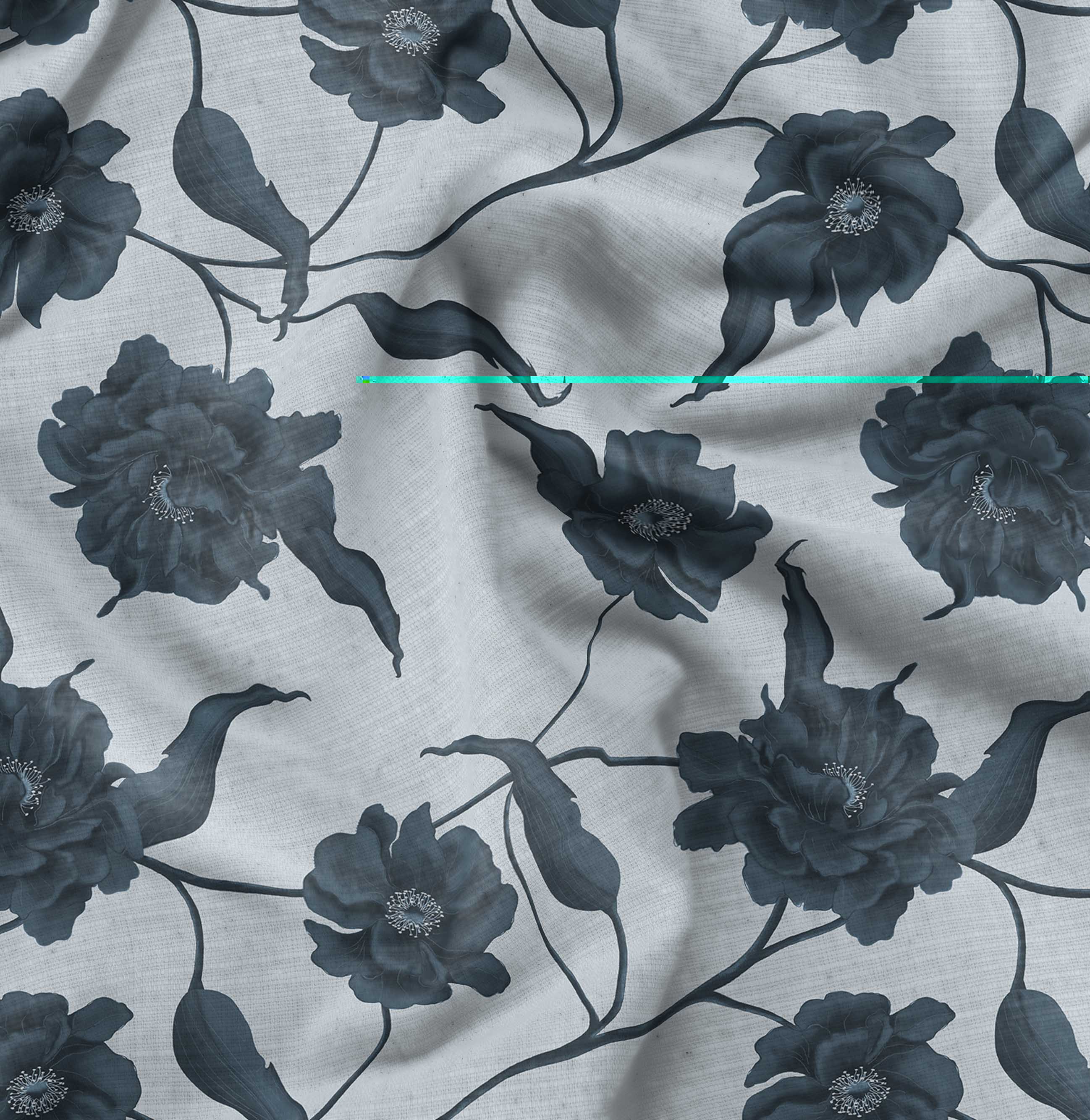 thumbnail image 1 of Soimoi Cotton Poplin Blue Fabric By the Yard - 42 Inch Wide -Florals Print Fabric - Elegant and Timeless Patterns for Fashion and Home Decor Printed Fabric, 1 of 6