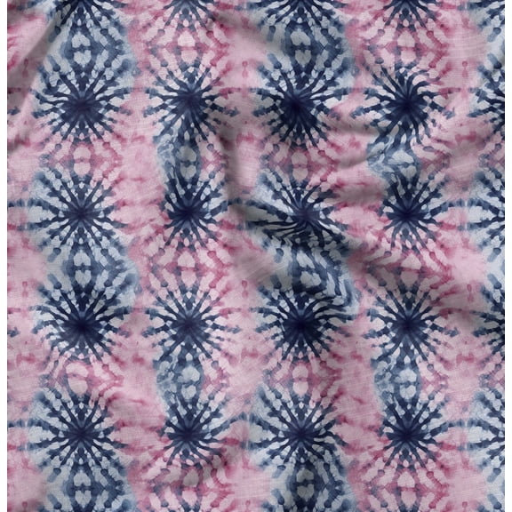 Soimoi Cotton Poplin Blue Fabric By the Yard - 42 Inch Wide - Shibori Tie & Dye - Shibori Serenity: Japanese Tie & Dye Artistry Printed Fabric