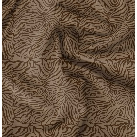 Soimoi Cotton Poplin Brown Fabric - By the Yard - 42 Inch Wide - Abstracts Art Fabric - Contemporary and Unique Patterns for Creative Projects Printed Fabric