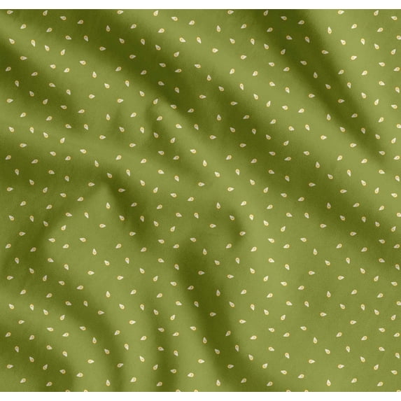 Soimoi Cotton Poplin Fabric Avocado Shirting Print Fabric by The Yard 42 Inch Wide