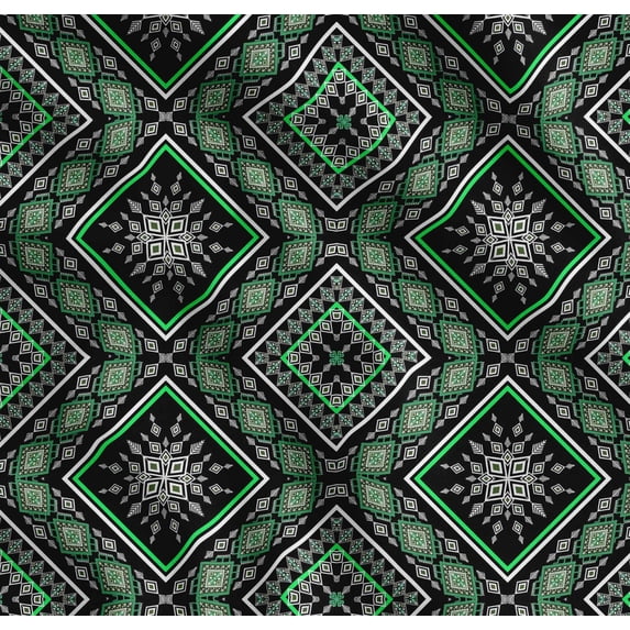Soimoi Cotton Poplin Fabric Aztec Kilim Print Sewing Fabric Yard 42 Inch Wide