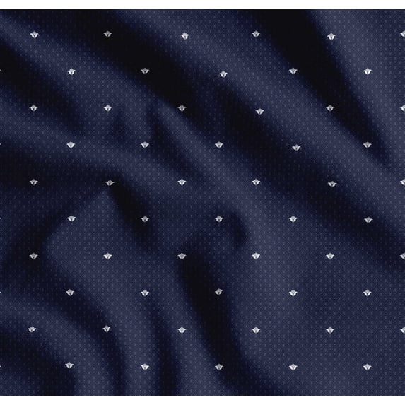Soimoi Cotton Poplin Fabric Check & Fleur_De_Lis Damask Print Fabric by the Yard 42 Inch Wide