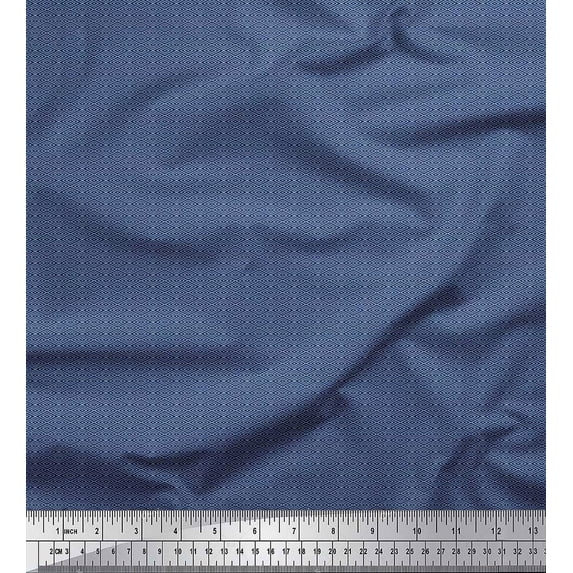 Soimoi Cotton Poplin Fabric Check Shirting Printed Fabric 1 Yard 42 Inch Wide