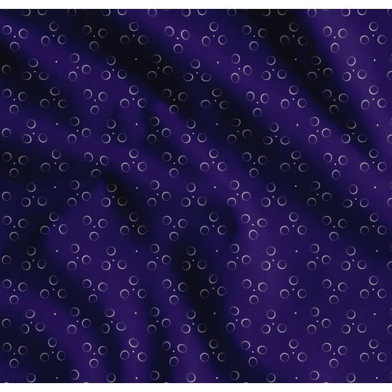 Soimoi Cotton Poplin Fabric Circle & Dots Print Fabric by Yard 56 Inch Wide