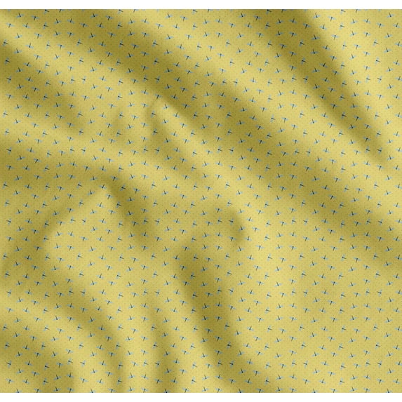 Soimoi Cotton Poplin Fabric Dot & Dragonfly Shirting Print Fabric by The Yard 56 Inch Wide