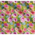 thumbnail image 1 of Soimoi Cotton Poplin Fabric Flower & Leaves Watercolor Print Fabric by Yard 42 Inch Wide, 1 of 7
