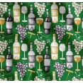thumbnail image 1 of Soimoi Cotton Poplin Fabric Grapes,Wine Glass & Bottle Print Fabric by the Yard 56 Inch Wide, 1 of 7