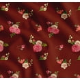 thumbnail image 1 of Soimoi Cotton Poplin Fabric Leaves & Begonia Floral Printed Fabric 1 Yard 56 Inch Wide, 1 of 7
