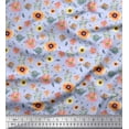 thumbnail image 1 of Soimoi Cotton Poplin Fabric Leaves,Bird & Anemone Floral Fabric Prints by Yard 42 Inch Wide, 1 of 1