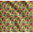 thumbnail image 1 of Soimoi Cotton Poplin Fabric Leaves,Lemon Slice & Watermelon Fruits Print Sewing Fabric Yard 42 Inch Wide, 1 of 7