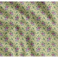 thumbnail image 1 of Soimoi Cotton Poplin Fabric Leaves & Periwinkle Floral Decor Fabric Printed Yard 56 Inch Wide, 1 of 7
