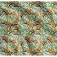 thumbnail image 1 of Soimoi Cotton Poplin Fabric Leaves & Tropical Flower Watercolor Print Fabric by Yard 56 Inch Wide, 1 of 7