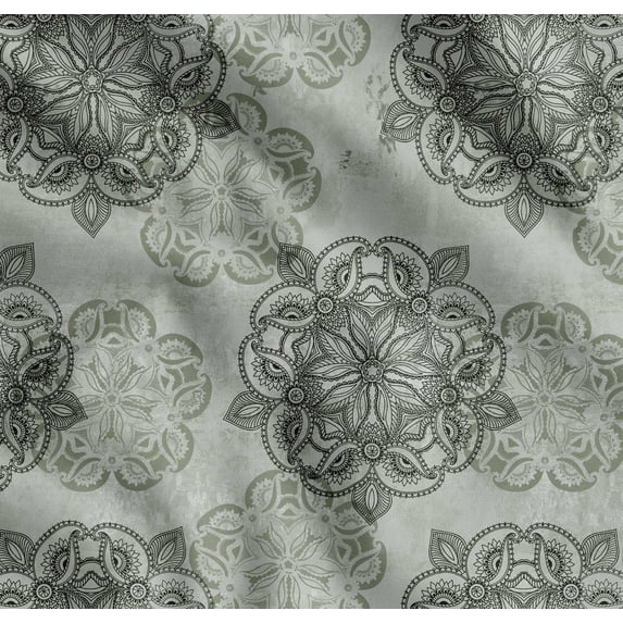 Soimoi Cotton Poplin Fabric Mandala & Paisley Ethnic Fabric Prints by Yard 56 Inch Wide