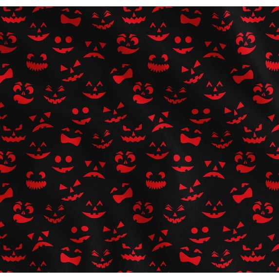 Soimoi Cotton Poplin Fabric Monster Face Halloween Print Fabric by Yard 42 Inch Wide