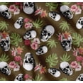 thumbnail image 1 of Soimoi Cotton Poplin Fabric Monstera Leaves,Floral & Horror Skull Halloween Print Fabric by Yard 42 Inch Wide, 1 of 7