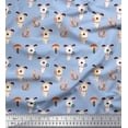thumbnail image 1 of Soimoi Cotton Poplin Fabric Mushroom & Dog Kids Print Fabric by Yard 42 Inch Wide, 1 of 1