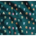thumbnail image 1 of Soimoi Cotton Poplin Fabric Numbers & Alphabets Text Print Fabric by The Yard 56 Inch Wide, 1 of 7