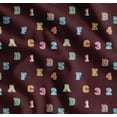 thumbnail image 1 of Soimoi Cotton Poplin Fabric Numbers & Alphabets Text Print Sewing Fabric Yard 56 Inch Wide, 1 of 7