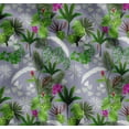 thumbnail image 1 of Soimoi Cotton Poplin Fabric Orchid,Palm & Monstera Tropical Printed Fabric 1 Yard 56 Inch Wide, 1 of 7