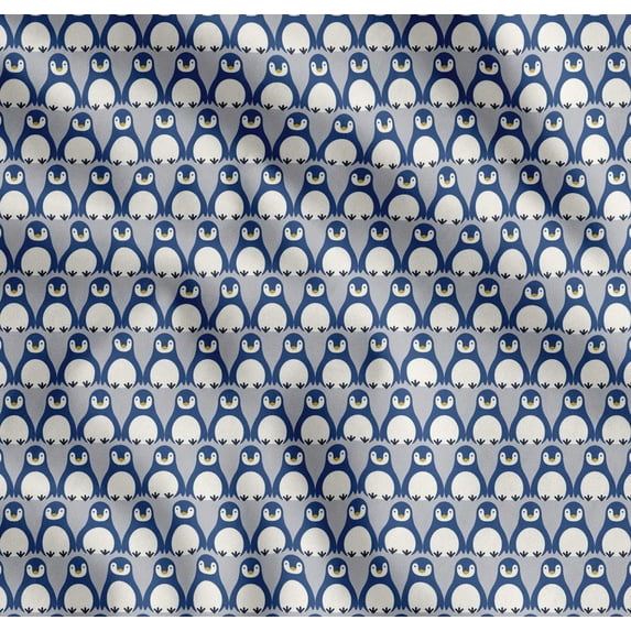 Soimoi Cotton Poplin Fabric Penguin Ocean Decor Fabric Printed Yard 56 Inch Wide