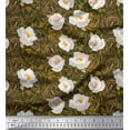 thumbnail image 1 of Soimoi Cotton Poplin Fabric Rose & Peony Shirting Print Fabric by The Yard 42 Inch Wide, 1 of 1
