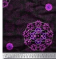 thumbnail image 1 of Soimoi Cotton Poplin Fabric Sacred Geometry & Filigree Damask Printed Fabric 1 Yard 42 Inch Wide, 1 of 1