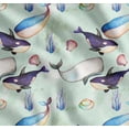 thumbnail image 1 of Soimoi Cotton Poplin Fabric Shell & Whale Fish Ocean Decor Fabric Printed Yard 56 Inch Wide, 1 of 7