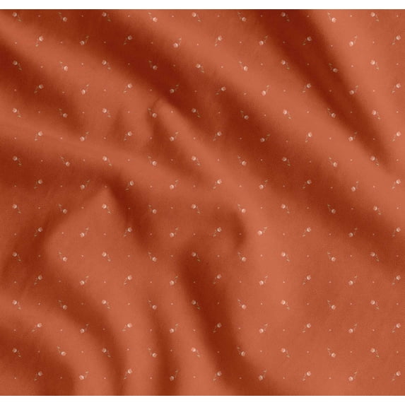 Soimoi Cotton Poplin Fabric Star,Leaves & Tulip Floral Print Fabric by Yard 42 Inch Wide