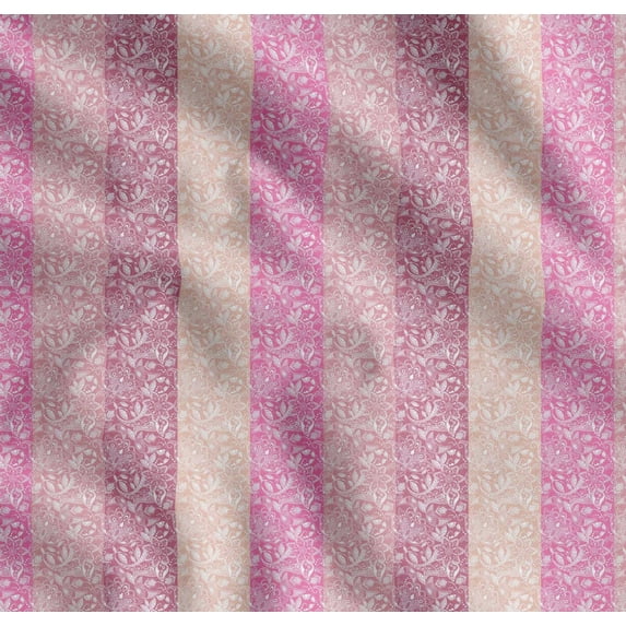 Soimoi Cotton Poplin Fabric Stripe,Floral & Paisley Print Fabric by the Yard 42 Inch Wide