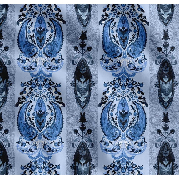 Soimoi Cotton Poplin Fabric Stripe & Paisley Ethnic Decor Fabric Printed Yard 42 Inch Wide