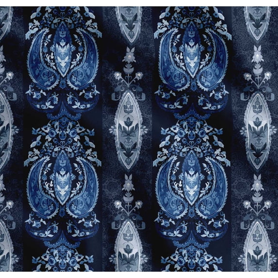 Soimoi Cotton Poplin Fabric Stripe & Paisley Ethnic Decor Fabric Printed Yard 42 Inch Wide