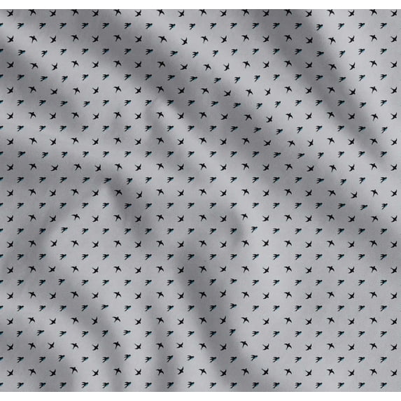 Soimoi Cotton Poplin Fabric Swallow Bird Small Printed Craft Fabric by The Yard 42 Inch Wide