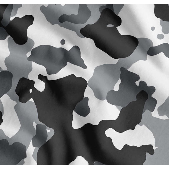 Soimoi Cotton Poplin Fabric Two Tone With White Camouflage Print Fabric by the Yard 42 Inch Wide