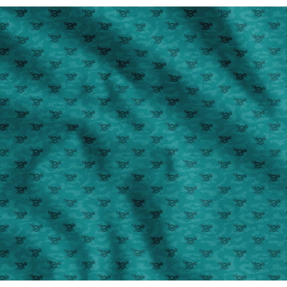 Soimoi Cotton Poplin Fabric Wreath,Sword & Axe Shirting Print Fabric by The Yard 56 Inch Wide
